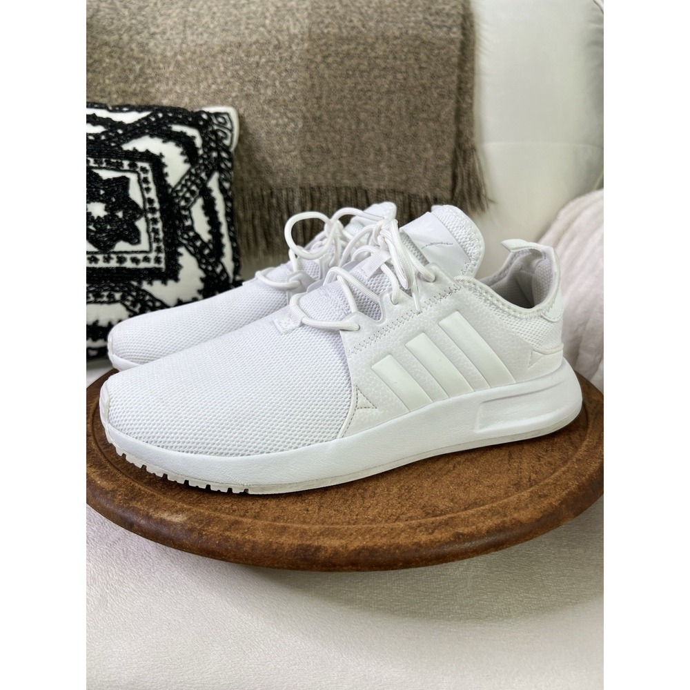 Adidas X_PLR J White Sneakers Youth 6.5 Womens 8 Mesh Athletic Running Shoes